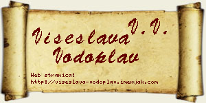Višeslava Vodoplav vizit kartica